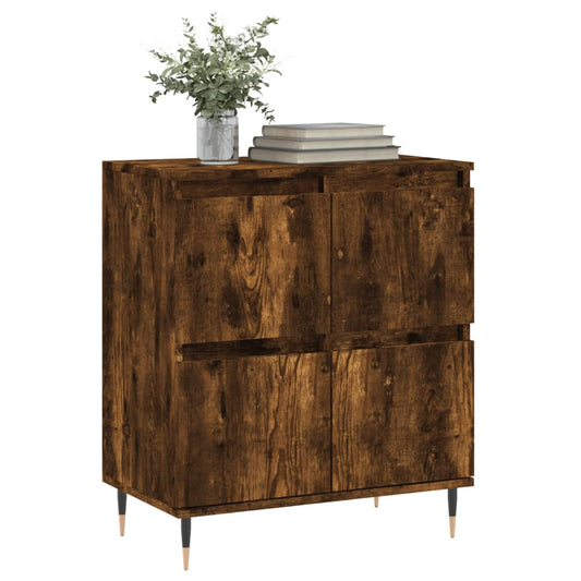 Aparador Madera Contrachapada Color Roble Ahumado 60x35x70 Cm / Vetonek_0