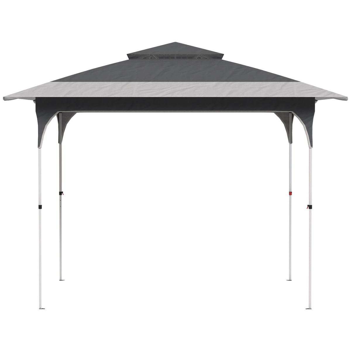 Carpa Plegable Outsunny Tela Oxford, Metal Gris Oscuro 352x352x278 Cm_3