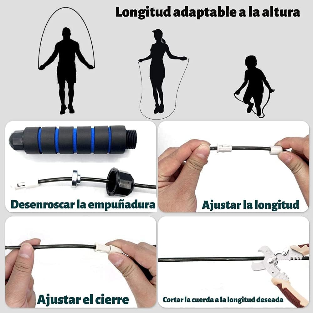 Cuerda De Saltar Lastrada De 3 Metros Perpetual - Comba Profesional Con Peso Para Entrenamiento_4