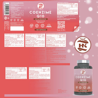Pack 3 X Coenzima Q10 200mg + Vitamina E - 3 X 120 Cápsulas - Complemento Alimenticio_2