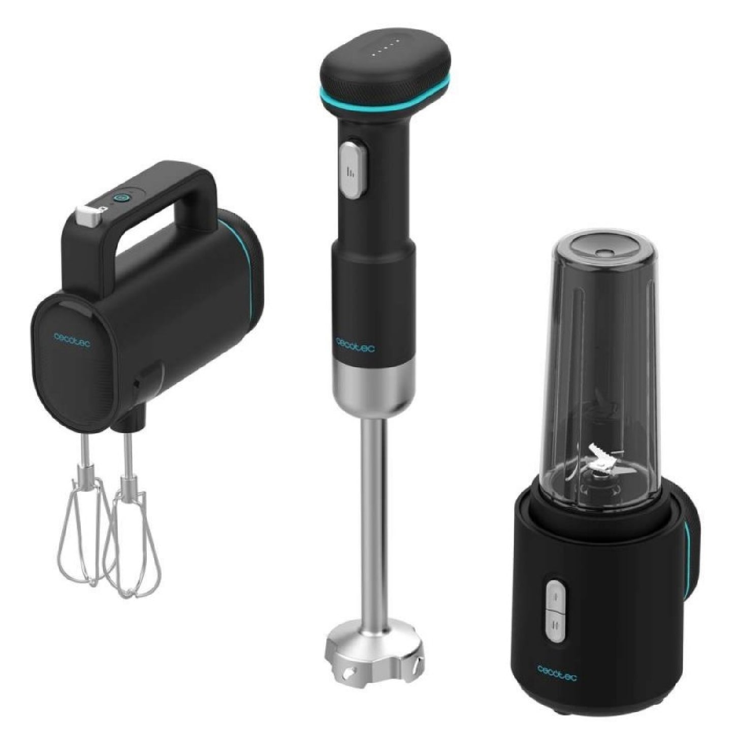 Cecotec Batidoras De Mano Portátil Blendgo Pack. 180w, Batería Con Carga 2h, 30min Uso, Indicador Batería, Accesorios Co_1