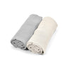 Pack 2 Muselinas De Algodón 70x70 Para Bebé Gris