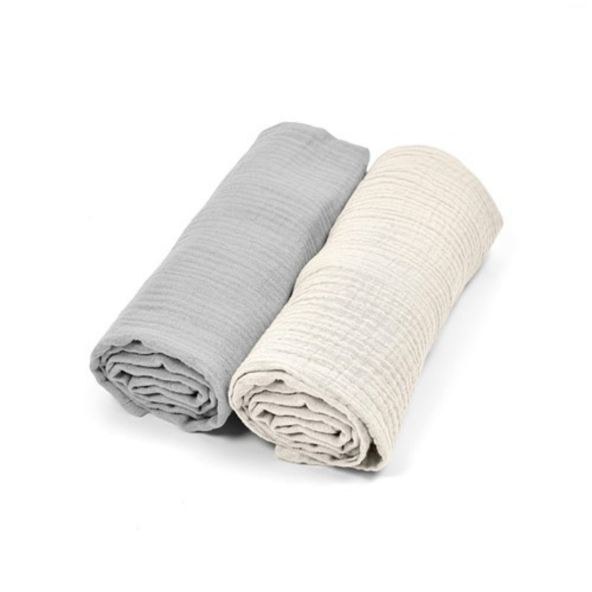 Pack 2 Muselinas De Algodón 70x70 Para Bebé Gris_0