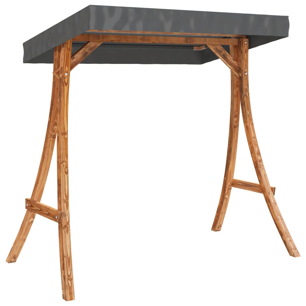 Columpio Con Cojín Y Toldo Madera Maciza De Abeto_4