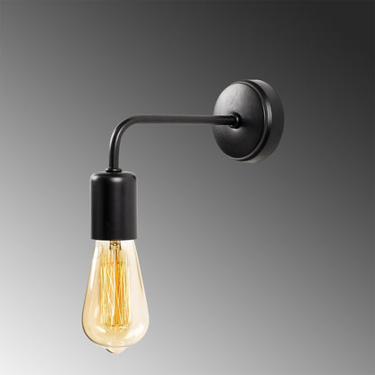 Aplique De Pared, Hierro , Negro, 8x20x15, Casquillo E 27 Max 40 W_2