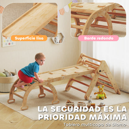 Aiyaplay 7 En 1 Triángulo De Escalada Montessori Con Arco Y Rampa_4