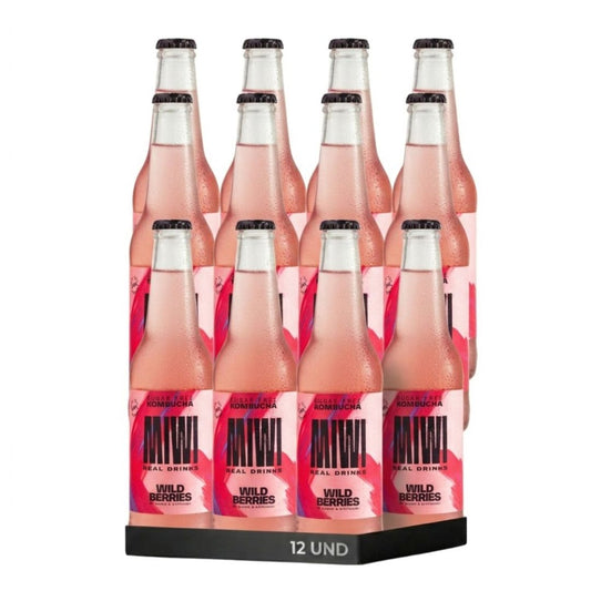 Kombucha Wild Berries 0% Azucar Miwi 12 Botellas 33cl_0
