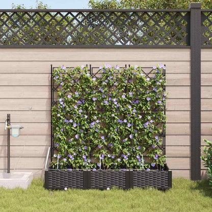 Vidaxl Jardineras Negro 120 X 40 X 126 Cm Acero_1