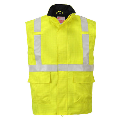 Chaleco De Calor De Alta Visibilidad, Ignífugo Y Antiestático Bizflame Rain / M / Amarillo_1