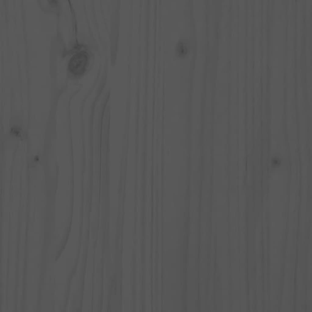 Aparador De Madera Maciza De Pino Gris 40x35x80 Cm / Vetonek_0