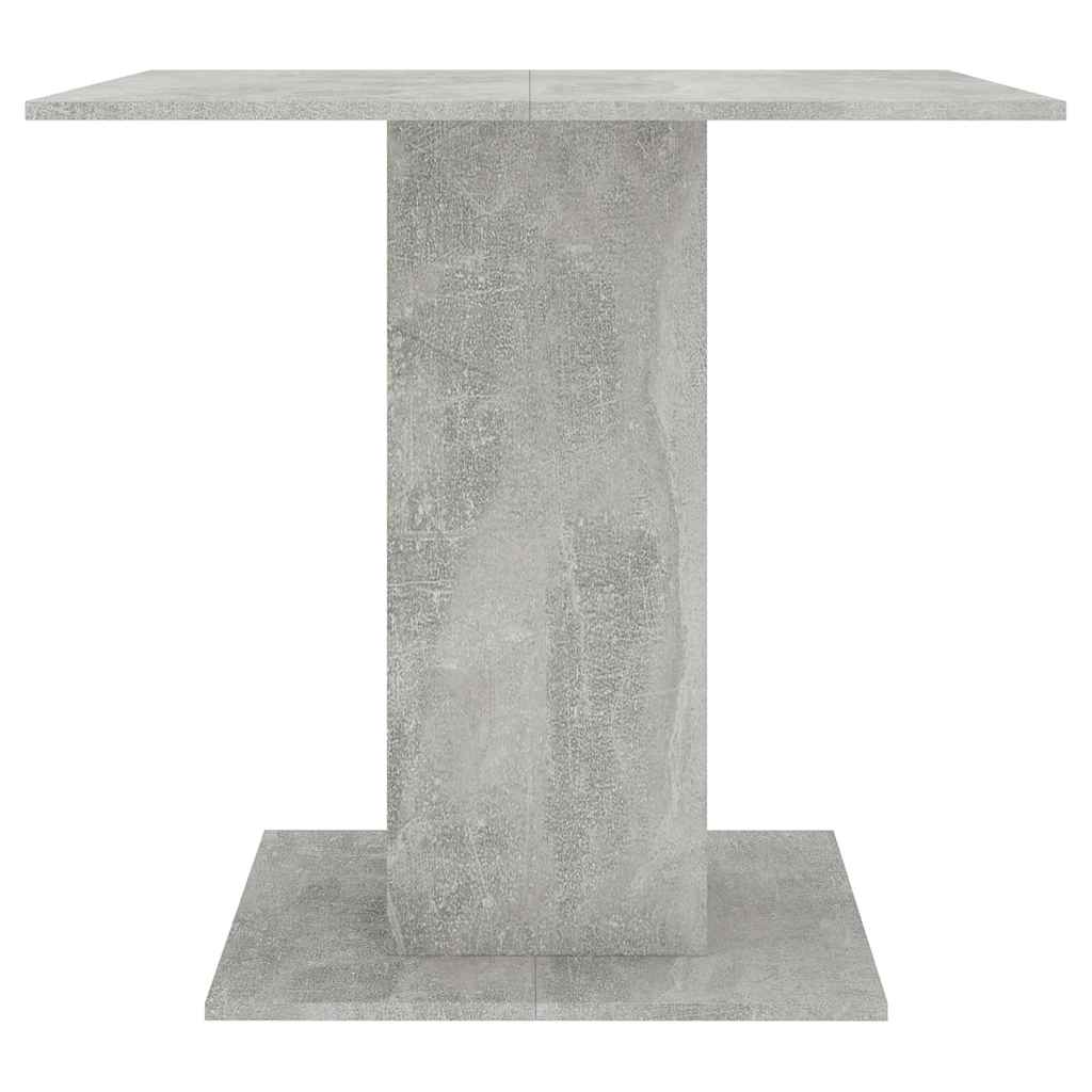 Mesa De Comedor Madera Contrachapada Gris Hormigón 80x80x75 Cm_2