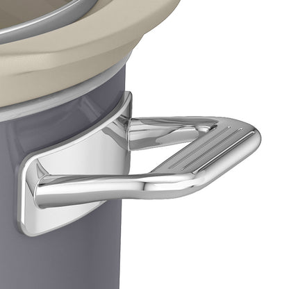 Olla Cocción Lenta Retro, 6,5l, Recipiente Extraíble Antiadherente Cerámica Libre Pfoa, Vintage Swan Sf17031grneu Gris