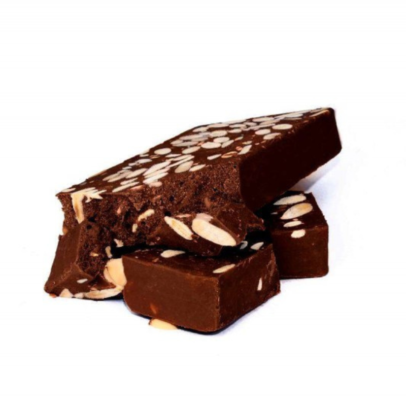 Turrón Chocolate Negro Puro Con Almendras, 500 Gramos_1