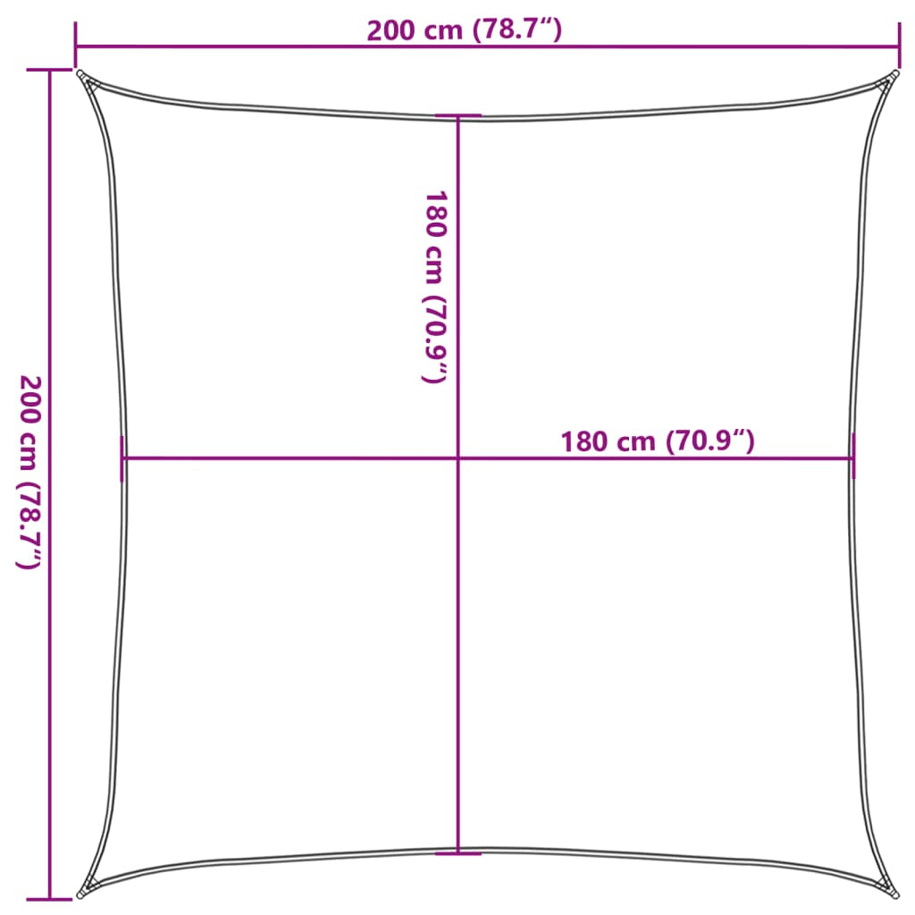 Vidaxl Toldo De Vela Hdpe Verde Claro 160 G/m² 2x2 M_2