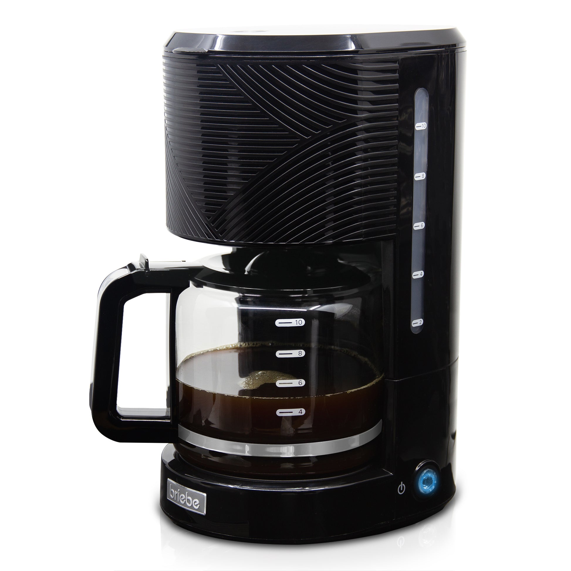 Briebe Cafetera Goteo 10 Tazas Máquina De Café Filtro Reutilizable, Función Mantener Caliente, 1,25 L, Cm1171blk, Negro_0