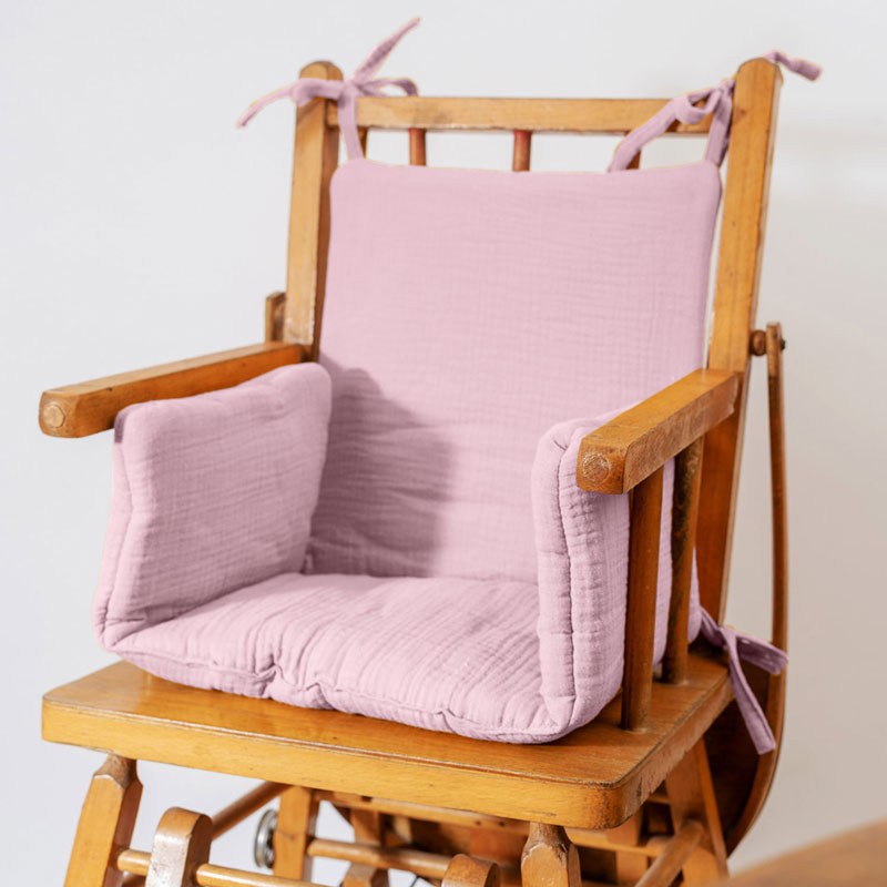 Cojín Para Trona De Algodón Orgánico Rosa_3