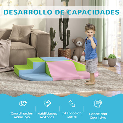 Homcom Juego De 6 Bloques Psicomotricidad Para Niños Multicolor_3