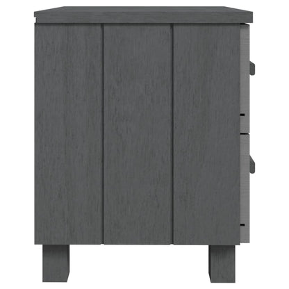 Mesita De Noche Hamar Pino Macizo Gris Oscuro 40x35x44,5 Cm_2
