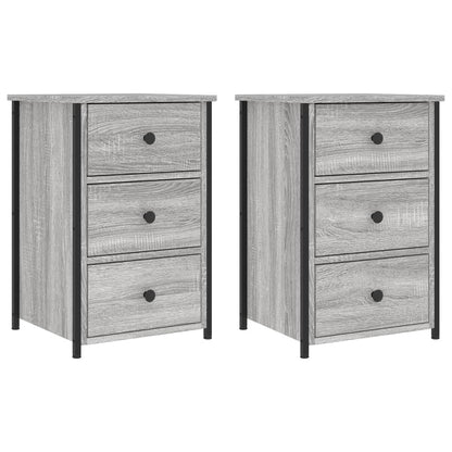 Mesitas Noche 2 Uds Madera Ingeniería Gris Sonoma 40x36x60 Cm_0