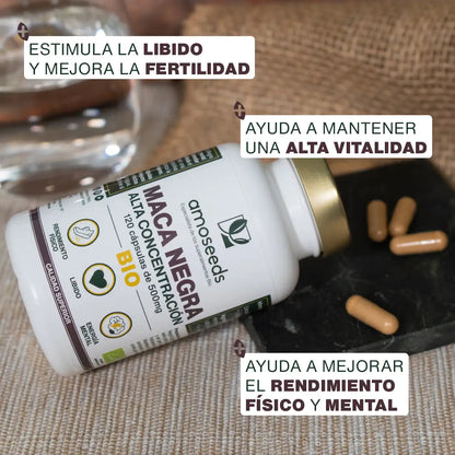 Maca Negra Bio, Alta Concentración | 120 Cápsulas_2