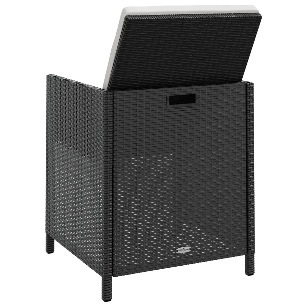 Vidaxl Set Comedor De Jardín 13 Pzas Ratán Sintético Y Madera Negro_4