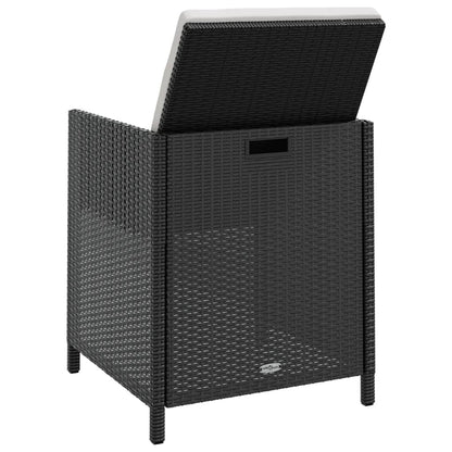 Vidaxl Set Comedor De Jardín 13 Pzas Ratán Sintético Y Madera Negro_4