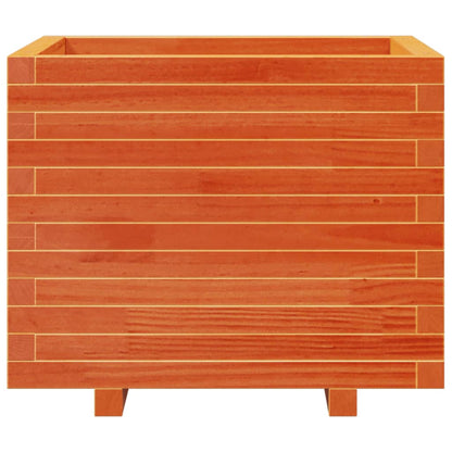 Jardinera Madera Maciza De Pino Marrón Cera 60x60x49,5 Cm_4