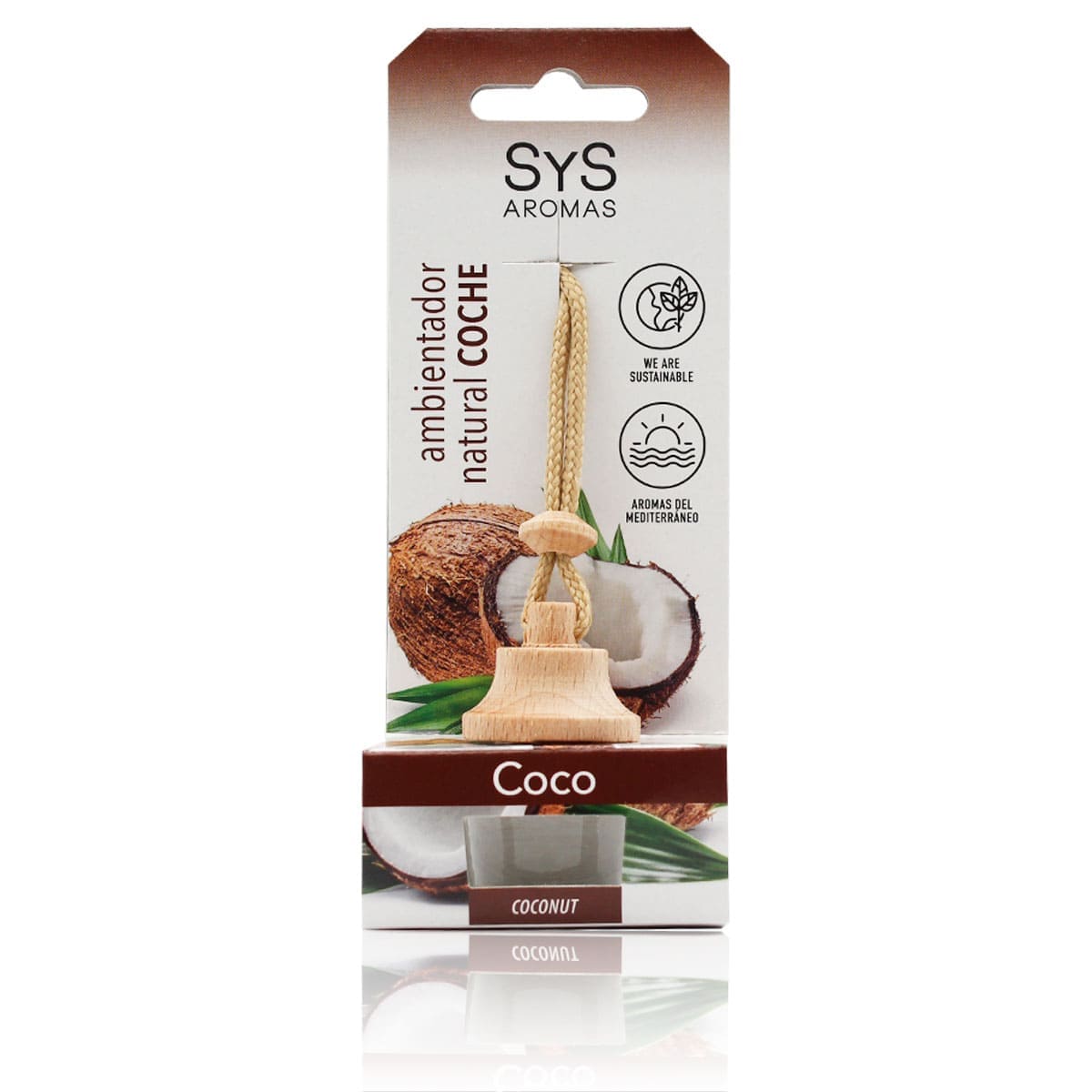 Ambientador Coche Coco SYS Aromas Style 7 ml | Aroma Tropical Dulce | Frescor Duradero | Ambiente Relajante_0