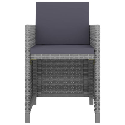 Vidaxl Set Comedor De Jardín 13 Piezas Y Cojines Ratán Sintético Gris_3