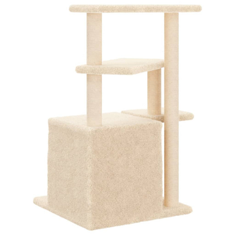 Vidaxl Rascador Para Gatos Con Postes De Sisal Color Crema 83,5 Cm_5