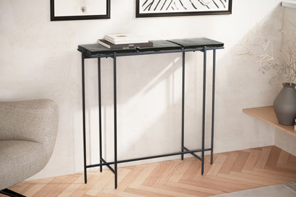 Mesa Consola Negra 90x29x85 Cm_2