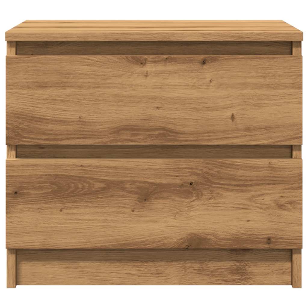 Mesitas De Noche 2 Uds Madera Ingeniería Roble 50x40x43.5 Cm_3