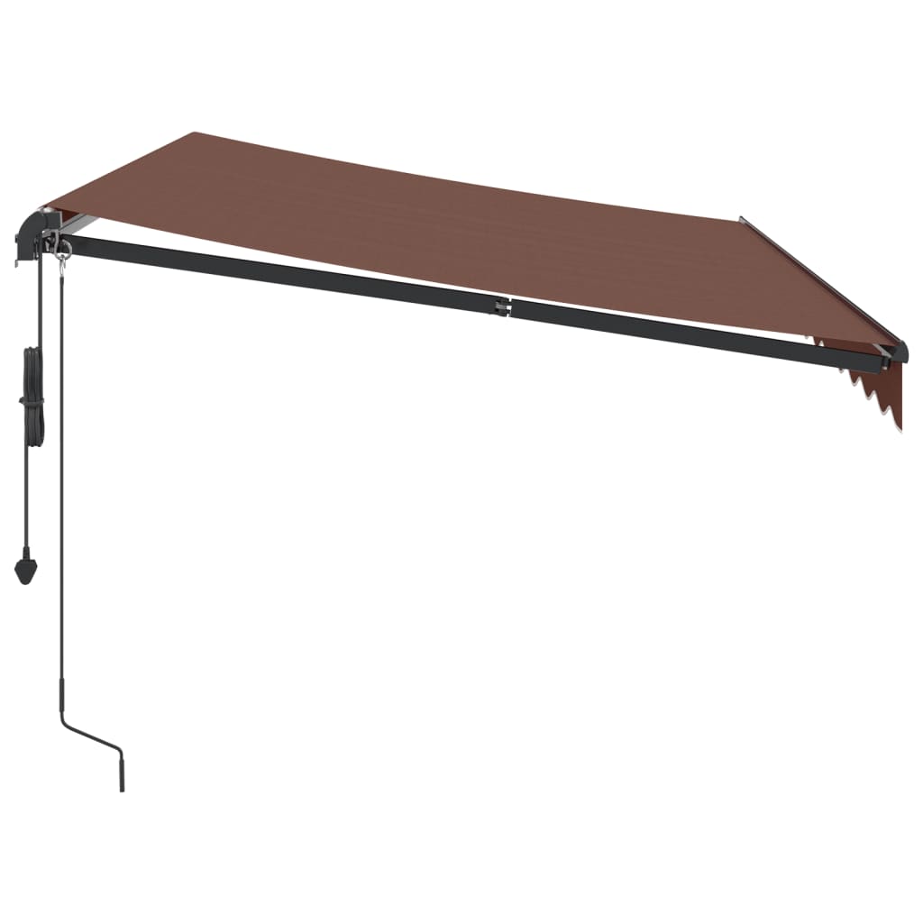 Toldo Retráctil Automático Con Leds Marrón 350x250 Cm_4