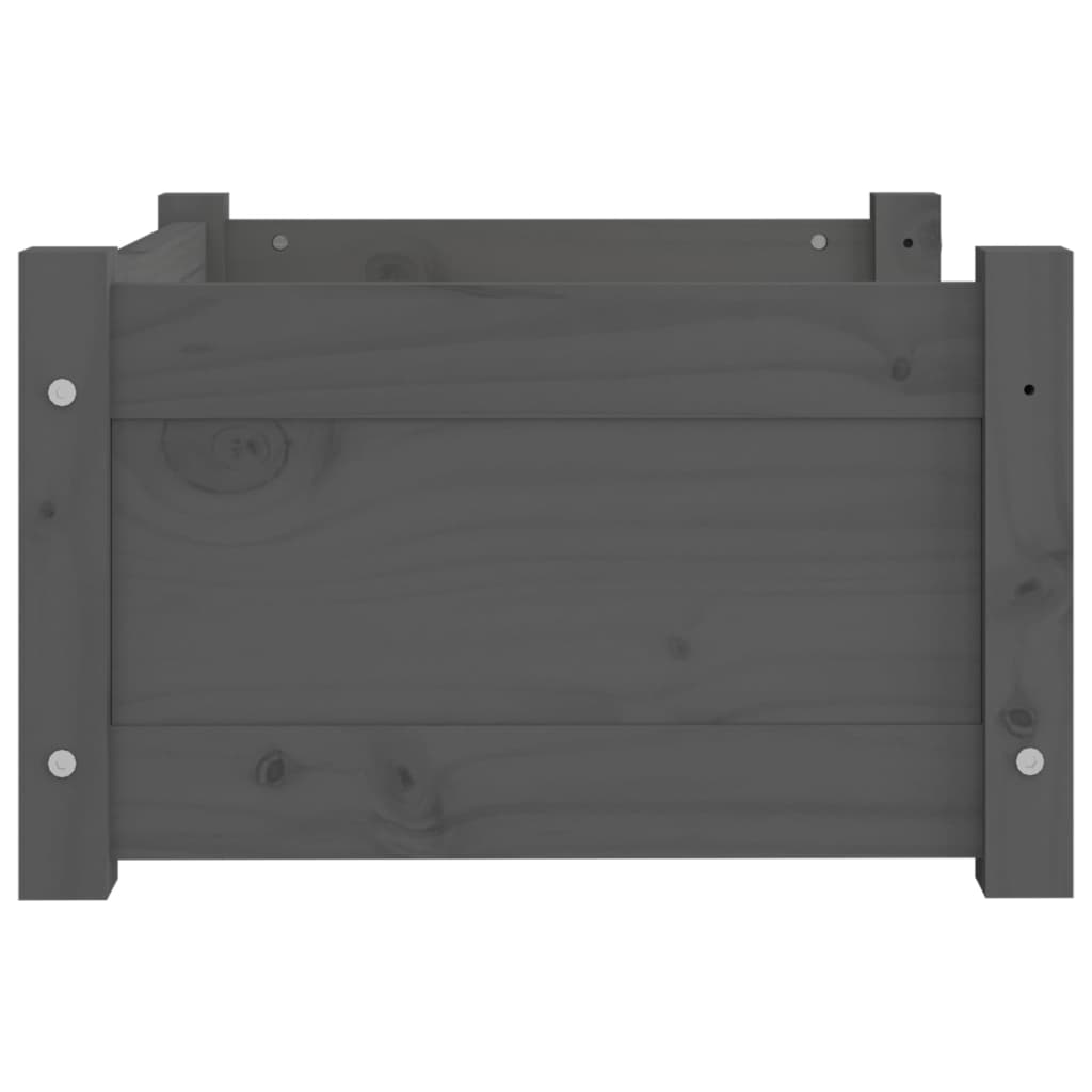 Cama Para Perros Madera Maciza De Pino Gris 55,5x45,5x28 Cm / Vetonek_2