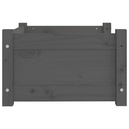 Cama Para Perros Madera Maciza De Pino Gris 55,5x45,5x28 Cm / Vetonek_2