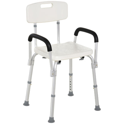 Homcom Silla De Ducha Para Personas Mayores Con Respaldo Carga 136 kg_0