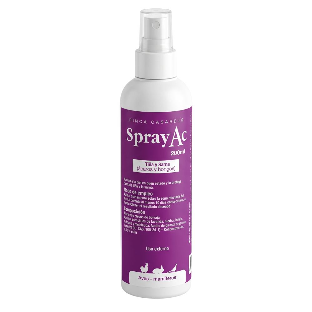 Sprayac - Combate La Tiña Y La Sarna En Conejos Y Gallinas - 200 Ml_0