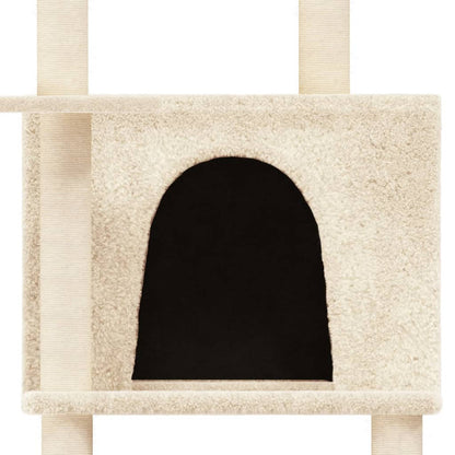 Vidaxl Rascador Para Gatos Con Postes De Sisal Crema 166 Cm_5