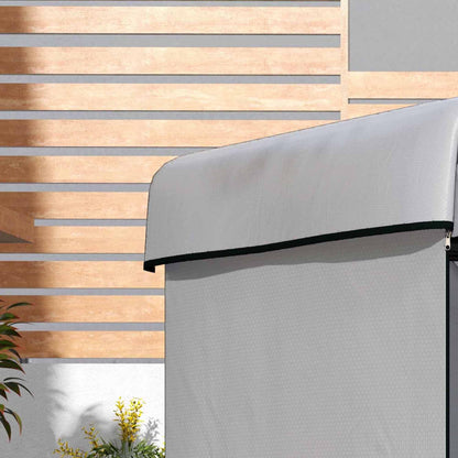 Outsunny Funda Balancín Jardín Con Cremallera 215x155x150 Cm Gris Claro_3