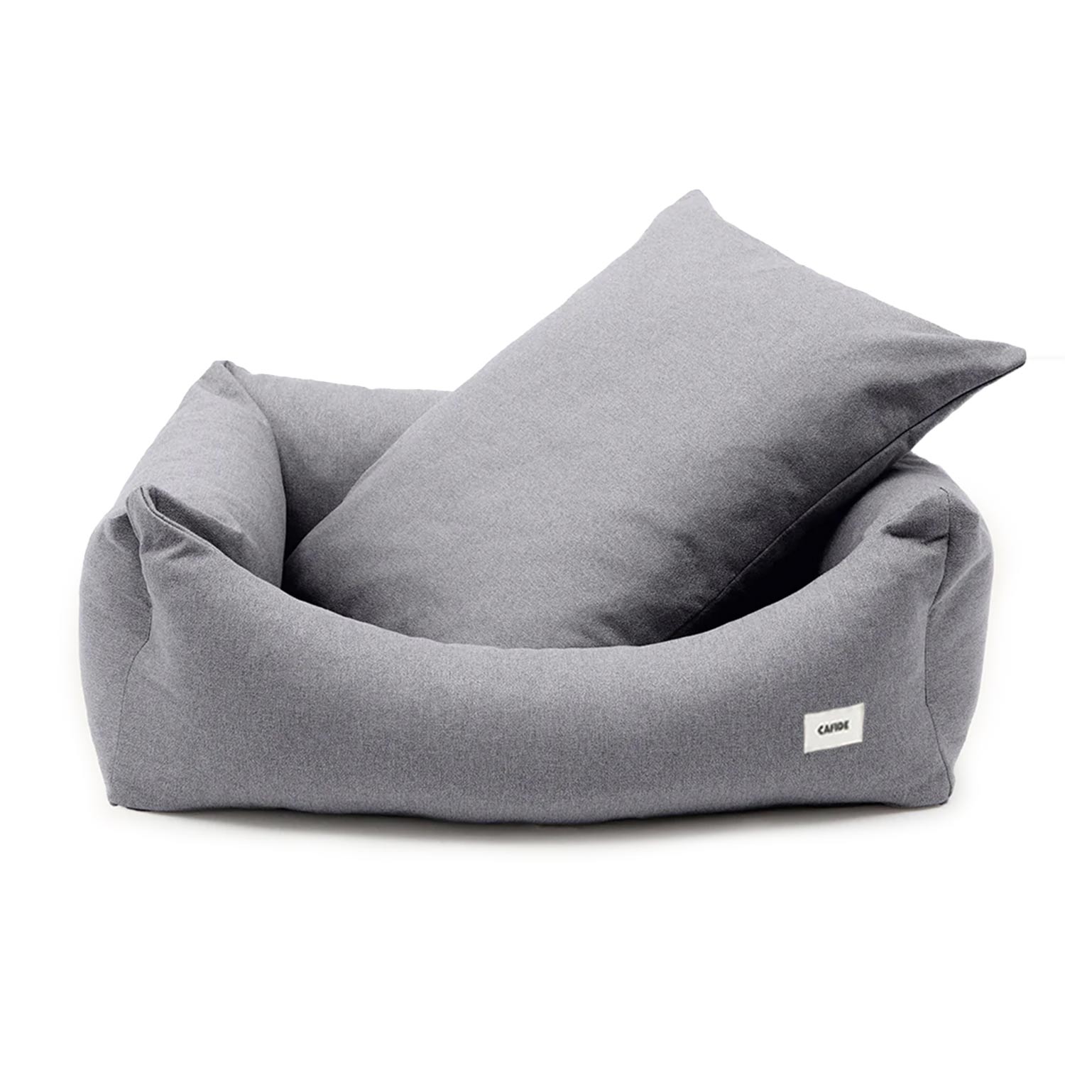 Cafide Cama De Material Reciclado Para Perro Con Tejido Basic Gris. Modelo Snozy._0