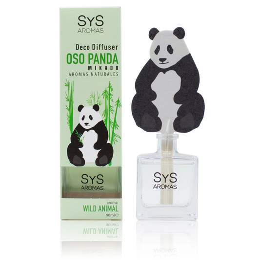 Ambientador Difusor Oso Panda Raíz Angélica Wild Animal SYS Aromas 90 ml | Aroma Herbal y Balsámico | Refrescante_0