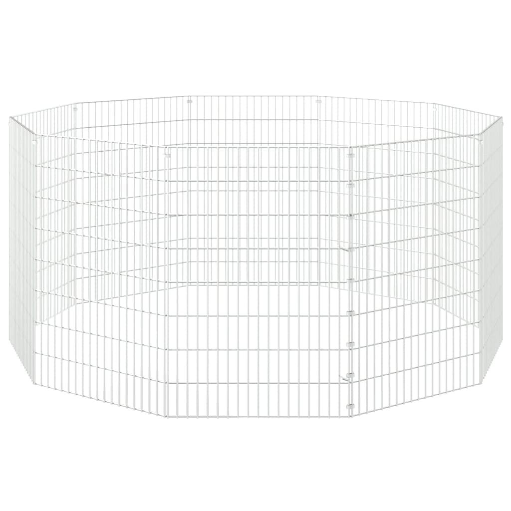 Vidaxl Recinto Animales Corral 10 Paneles Hierro Galvanizado 54x80 Cm_3