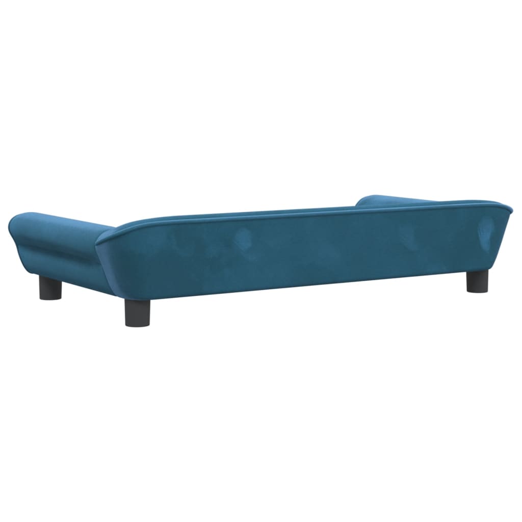 Cama Para Perros De Terciopelo Azul 100x50x21 Cm / Vetonek_3