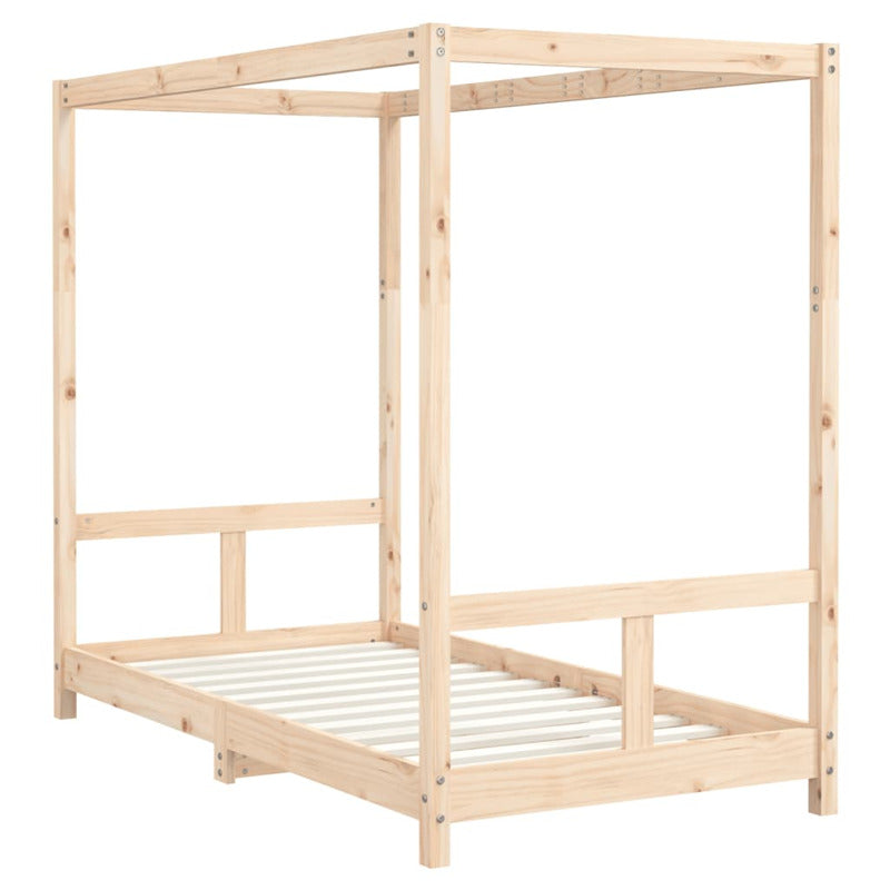 Vidaxl Estructura De Cama Para Niños Madera Maciza De Pino 80x160 Cm_5