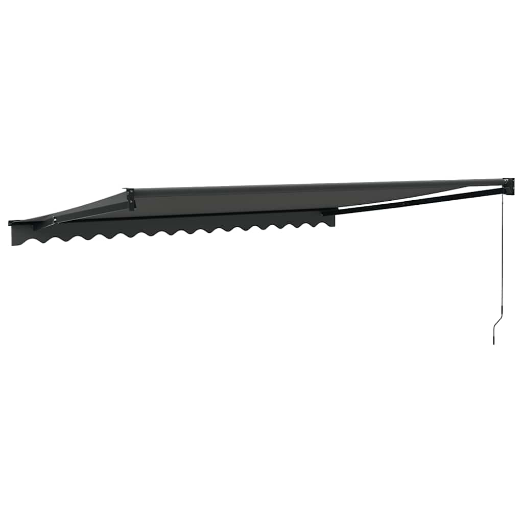 Toldo Retráctil Aluminio Y Tela Gris Antracita 4x3 M_4
