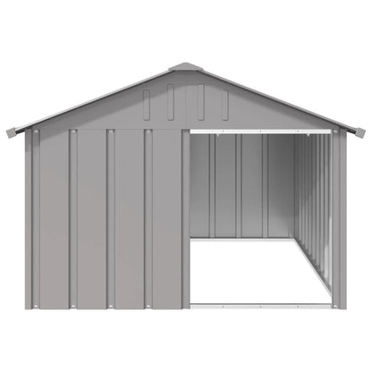 Vidaxl Casa Para Perros Acero Galvanizado Gris 116,5x153x81,5 Cm_1