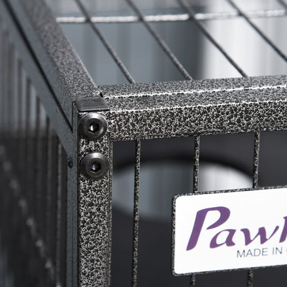 Pawhut Jaula Grande Para Roedores 80x52x128cm Con 4 Pisos Rampas Hamaca Bandeja_4