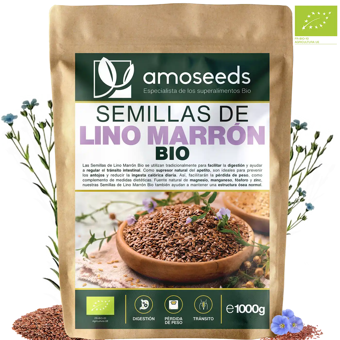 Semillas De Lino Marrón Bio 1kg_0