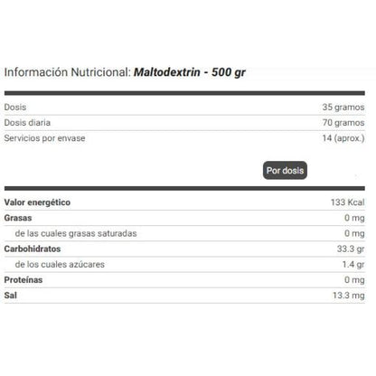 Maltodextrina 500 Gr