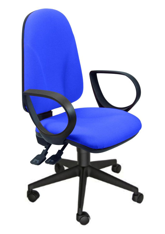Silla Administrativa Unisit Sincro Team Azul Reposabrazos Fijos Incluidos_0